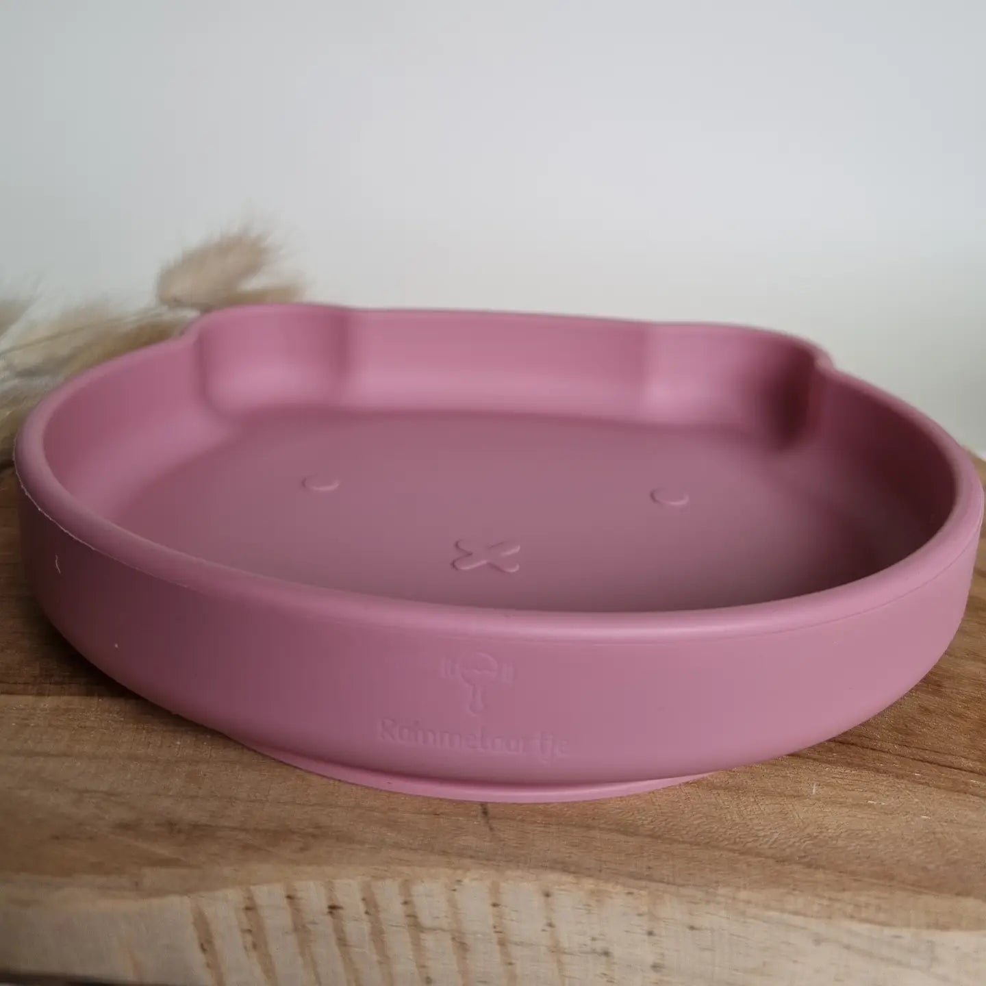 Assiette en silicone en forme d’ours - Rose